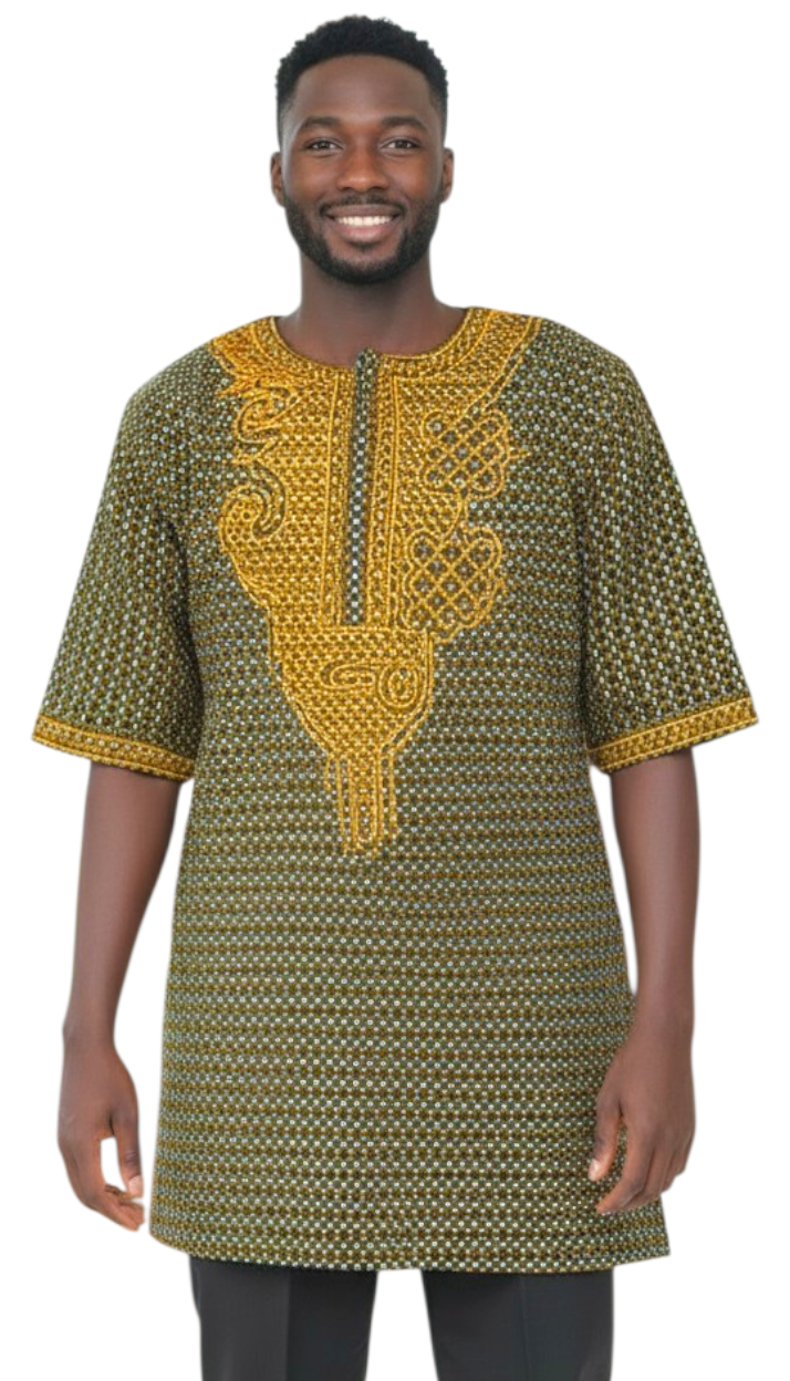Tamba Men Embroidered Tunic Shirt