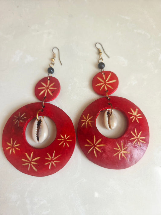Zola Calabash Cowrie Earrings