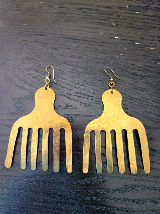 Brass and Bone Earrings Set D