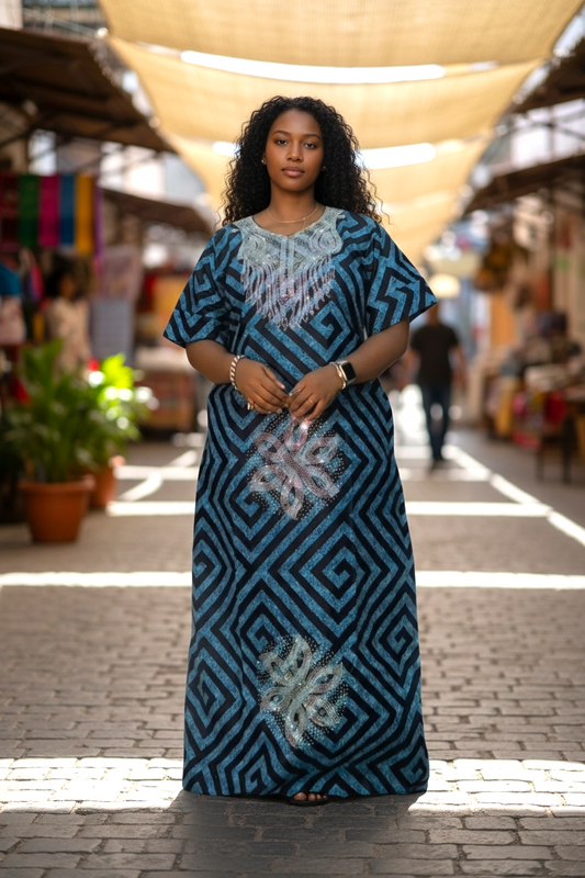 Ade's Rich Auntie Dress -Print B