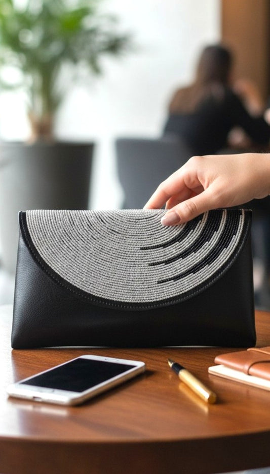 Frannie's Beaded Clutch-E