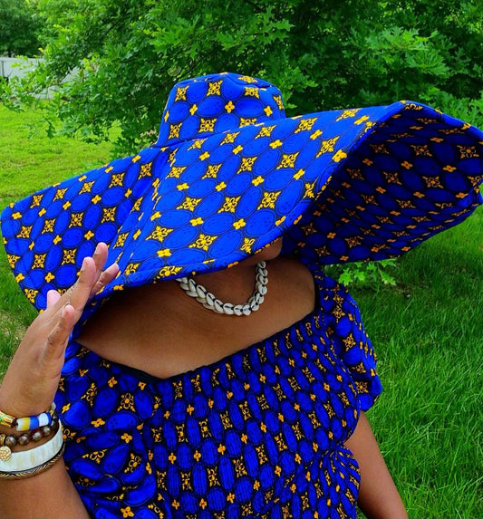 Yahden Oversized Ankara Hat - Stylish and Versatile!