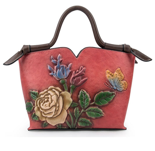 Vintage Genuine Leather Women Handbag| Luxury Purse | Handmade Crossbody Handbag