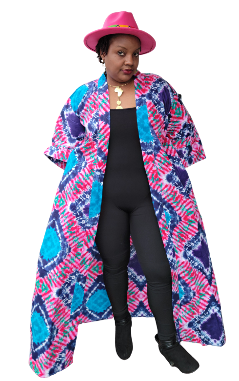 African Kimono For Women with BIG POCKETS | Plus Size Kimono | Oversized Ankara Jacket | Mudcloth Tops | Bohemian Kimono Boho