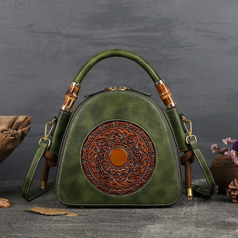 Vintage Genuine Leather Women Handbag| Luxury Purse | Handmade Crossbody Handbag