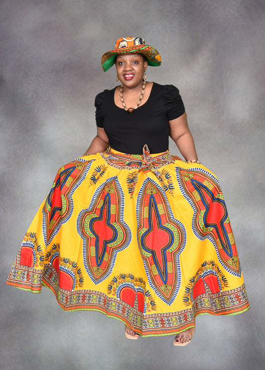 Traditional Print Maxi Skirts (Dashiki)
