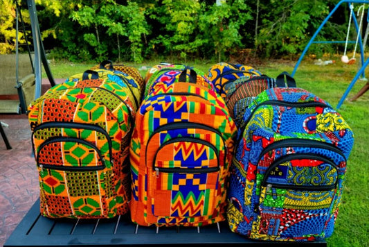 Handmade African Print Back Packs