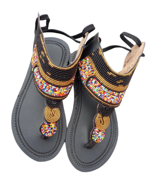 Beaded Maasai Gladiator Sandals