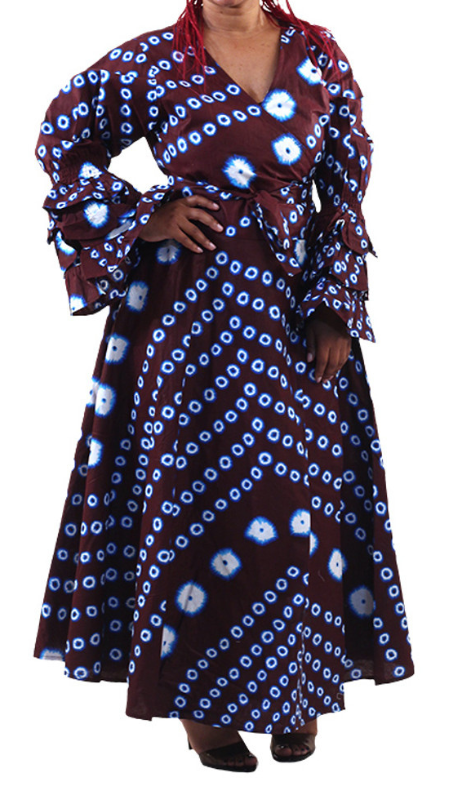 Casy's Ankara Wrap Dress