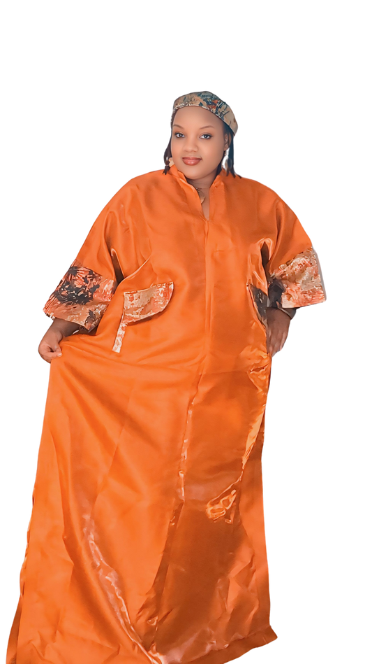 Casy's Duchess Silk Boubou Plus Sized-Color B