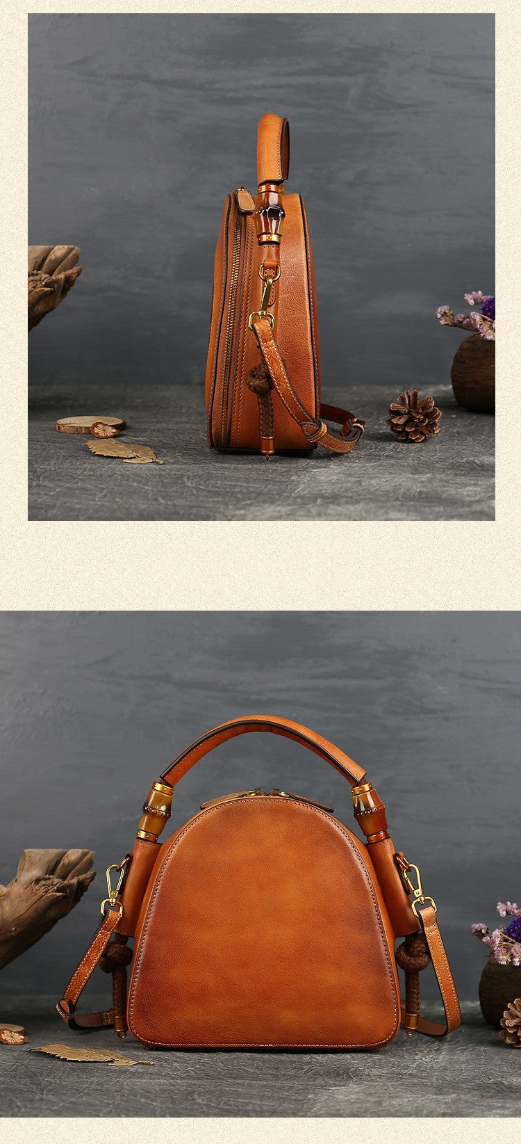 Vintage Genuine Leather Women Handbag| Luxury Purse | Handmade Crossbody Handbag