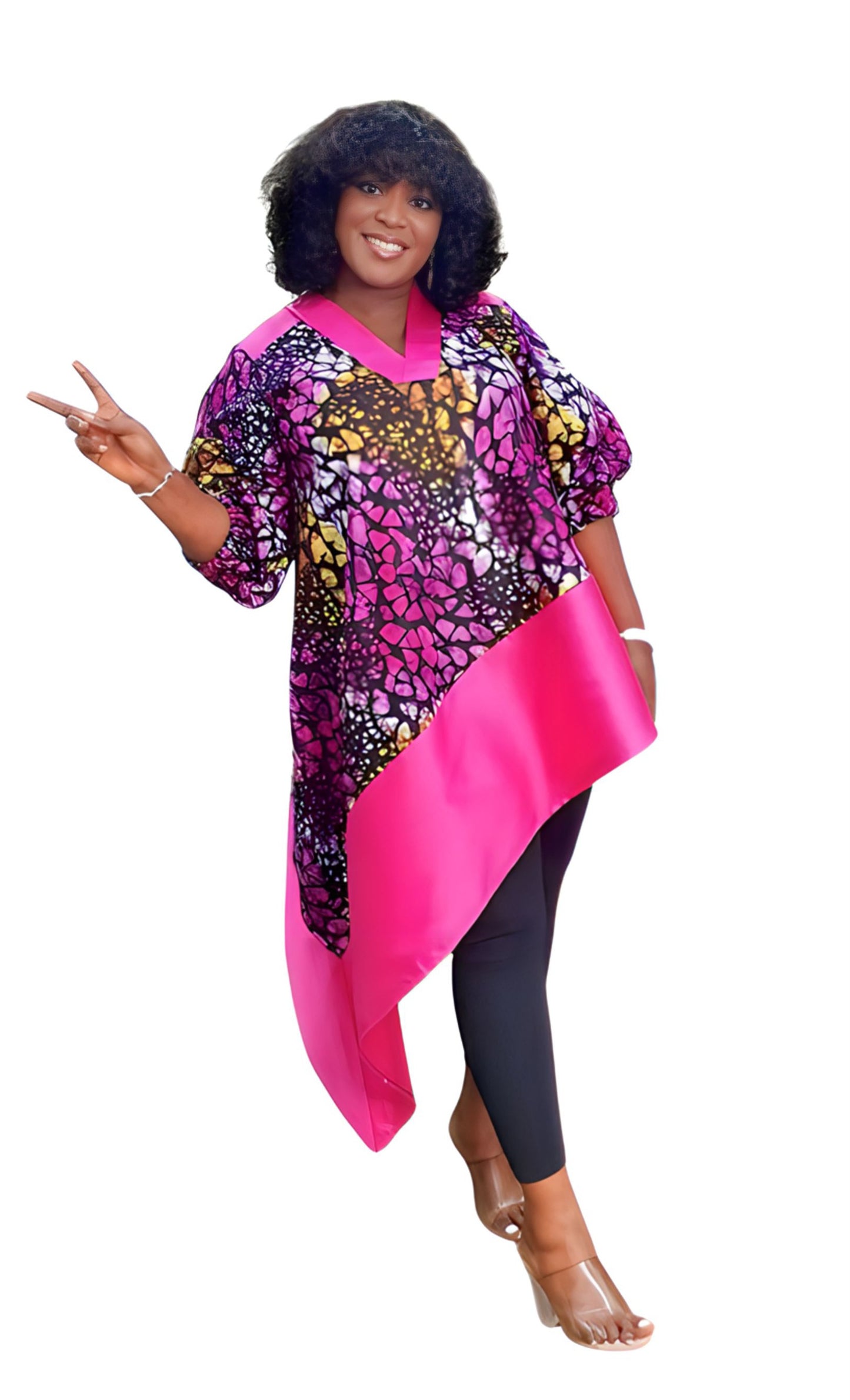 Yatta-Zoe HI-LO Ankara Top