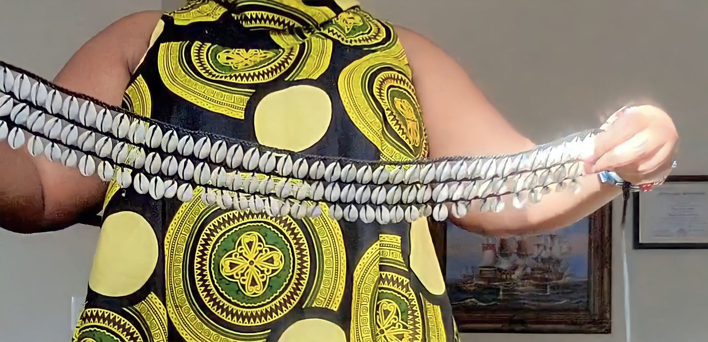 Yassa's Triple-Row Cowrie Shell Belt