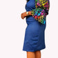 Yatta -Zoe  Ankara Denim Dress