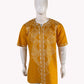 Abu's Gold & White  Embroidered Tunic Shirt