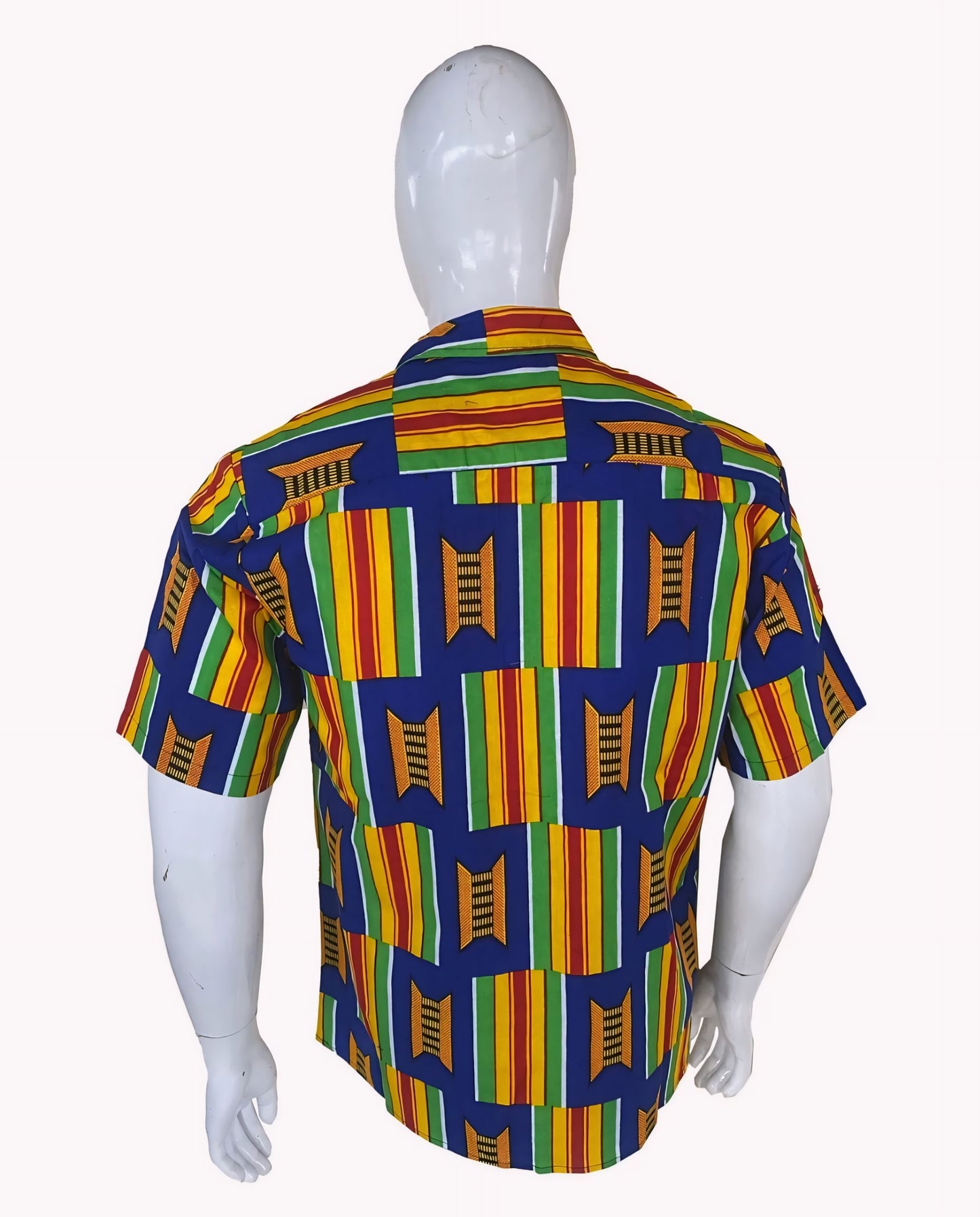 Togar Men's African Print Button-Up Shirt