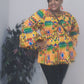 Yahden Women's Kente Bell Sleeve Top