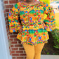 Yahden Women's Kente Bell Sleeve Top