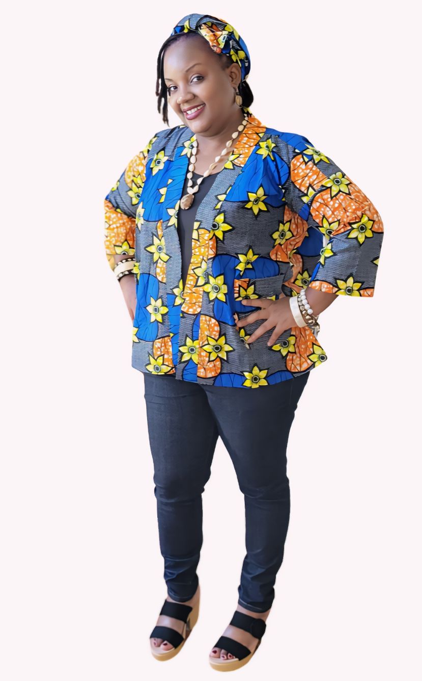 Frannie's Ankara Short Kimono Jacket Collection -Print A