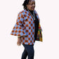 Yahden Women Ankara Short Reversible Kimono Jacket with Side POCKETS-Print A