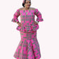 Yahden Women Ankara Off Shoulder Top and Fish Tail Skirt Set-Print A