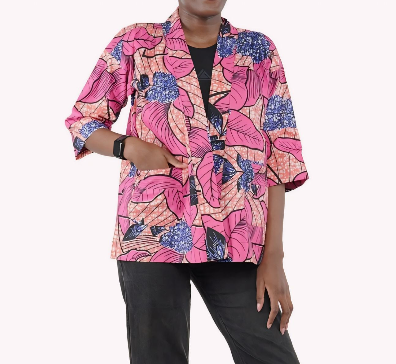 Frannie's Ankara Short Kimono Jacket Collection -Print B-E