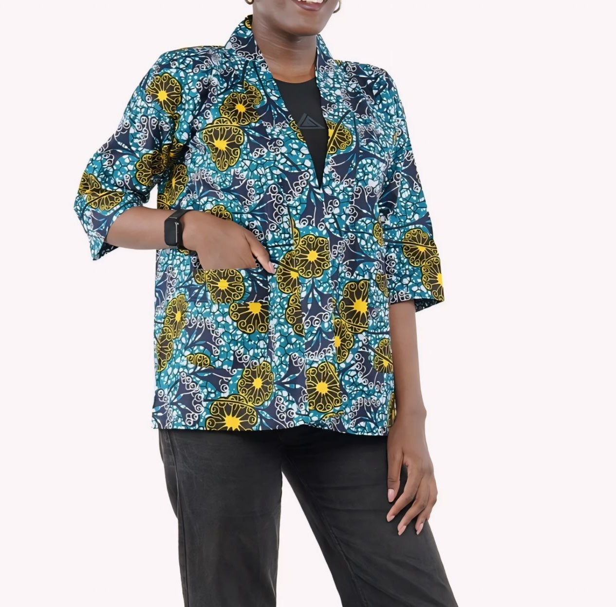 Frannie's Ankara Short Kimono Jacket Collection -Print B-E