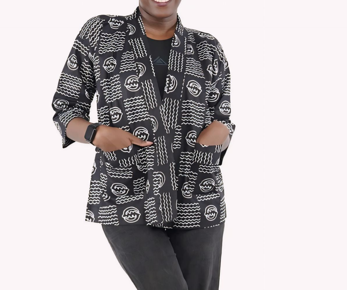 Frannie's Ankara Short Kimono Jacket Collection -Print B-E