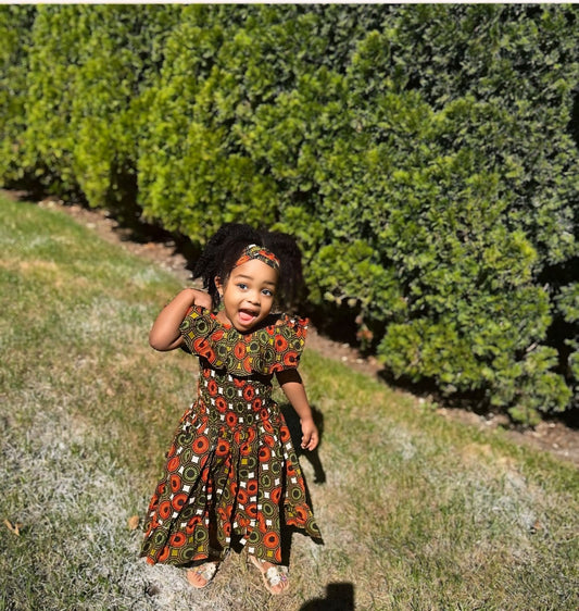 Abena's African Print Dress for Girls