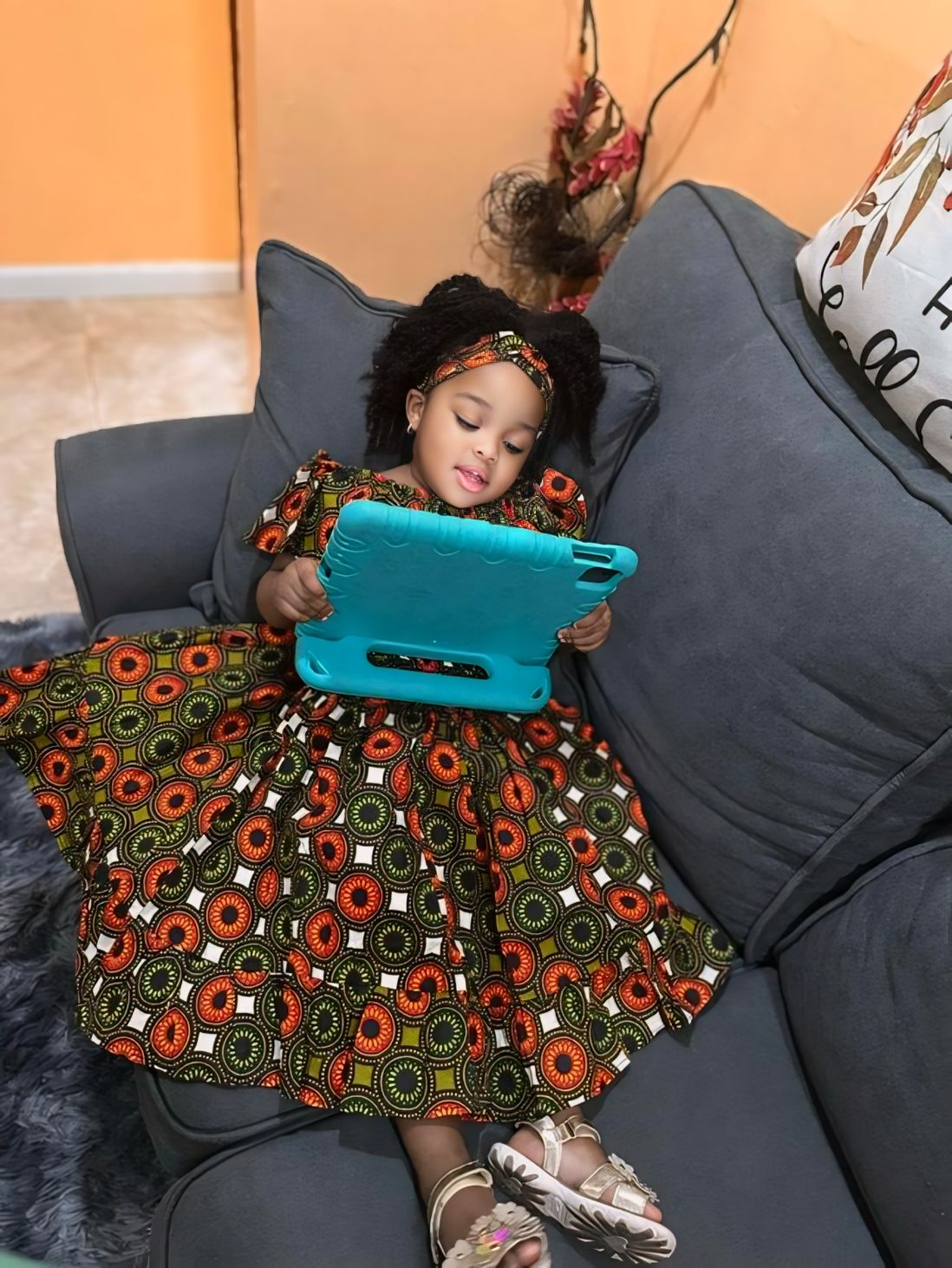 Abena's African Print Dress for Girls