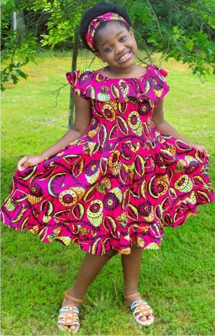 Abena's African Print Dress for Girls