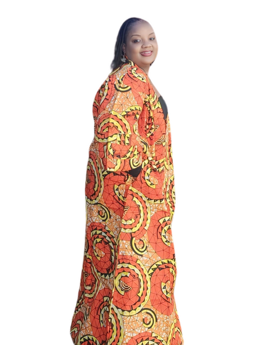 Ade's African Kimono Duster- Print D