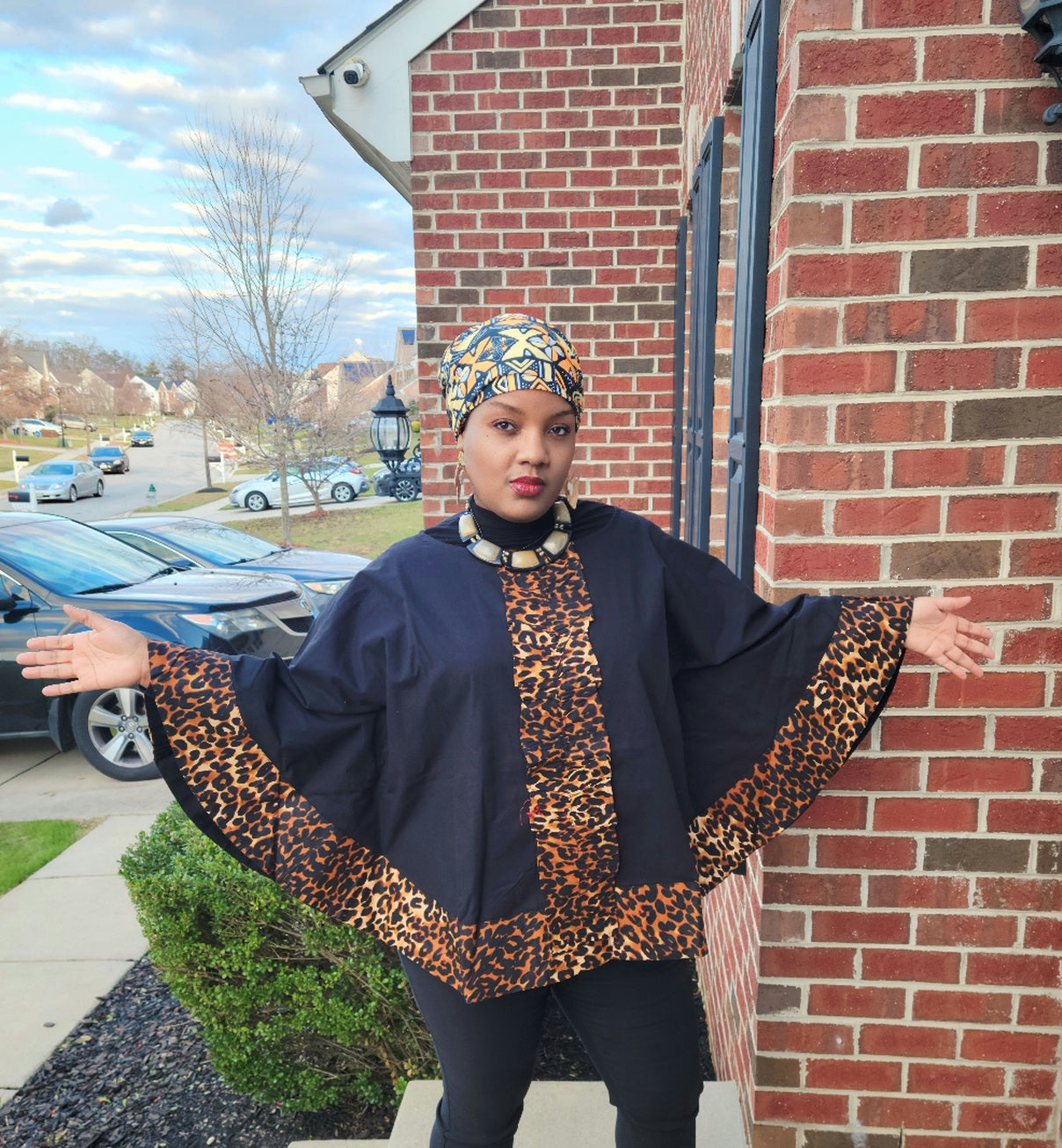 Yah's Ankara Print  Poncho