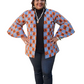Yahden Women Ankara Short Reversible Kimono Jacket with Side POCKETS-Print A