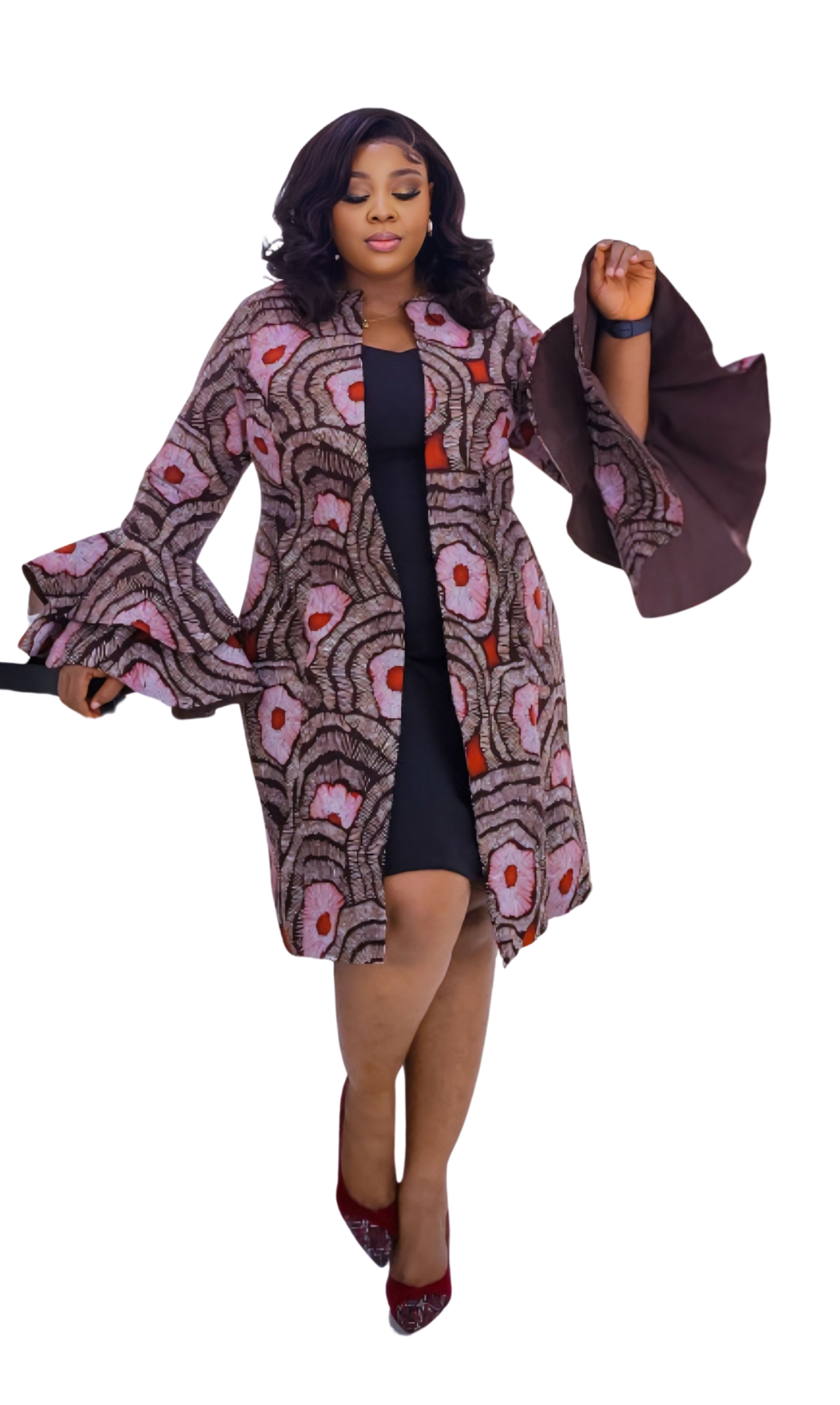 Afua Ankara Bell Sleeve Kimono