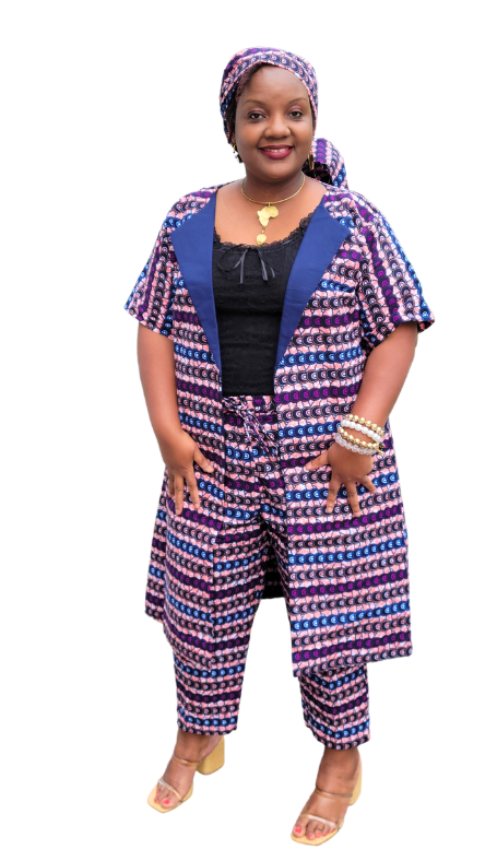 Yatta's Two Piece Ankara Pant Suit Set