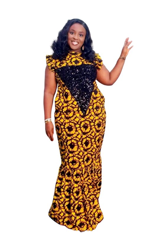 formal ankara dresses The Empress Luxury Ankara Dress 14 / Yellow Gold