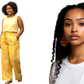 Zuri Unisex Luxe Adire Pants - Print F + Adamas Small Beaded Mudcloth Earrings-Ife