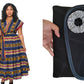Adama Collection Mud Print Infinity Maxi Dress + Casy's Beaded Clutch