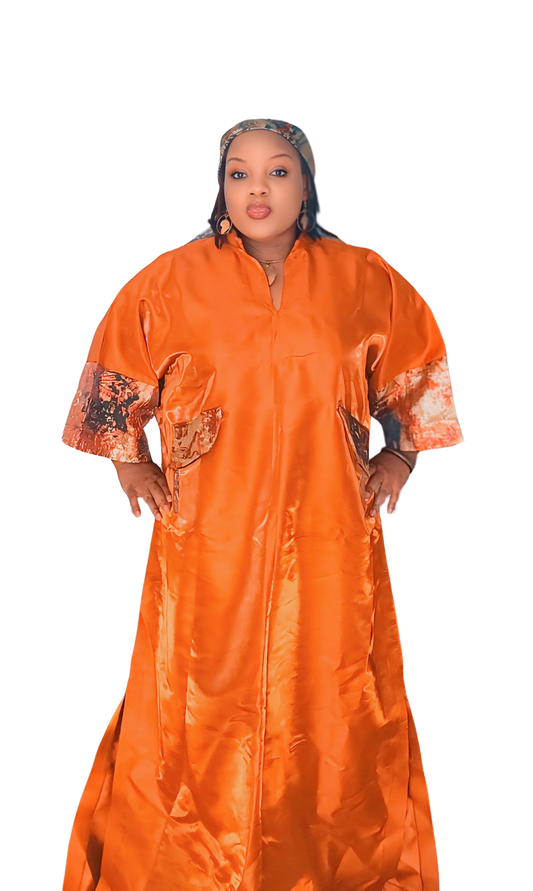 Casy's Duchess Silk Boubou Plus Sized-Color B