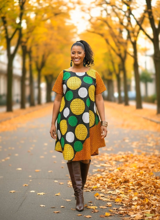 Zola  Ankara A-Line Dress | African Print Dress