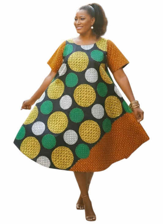 Zola  Ankara A-Line Dress | African Print Dress