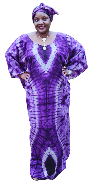 Luxury Tie Dyed Kaftan Dress