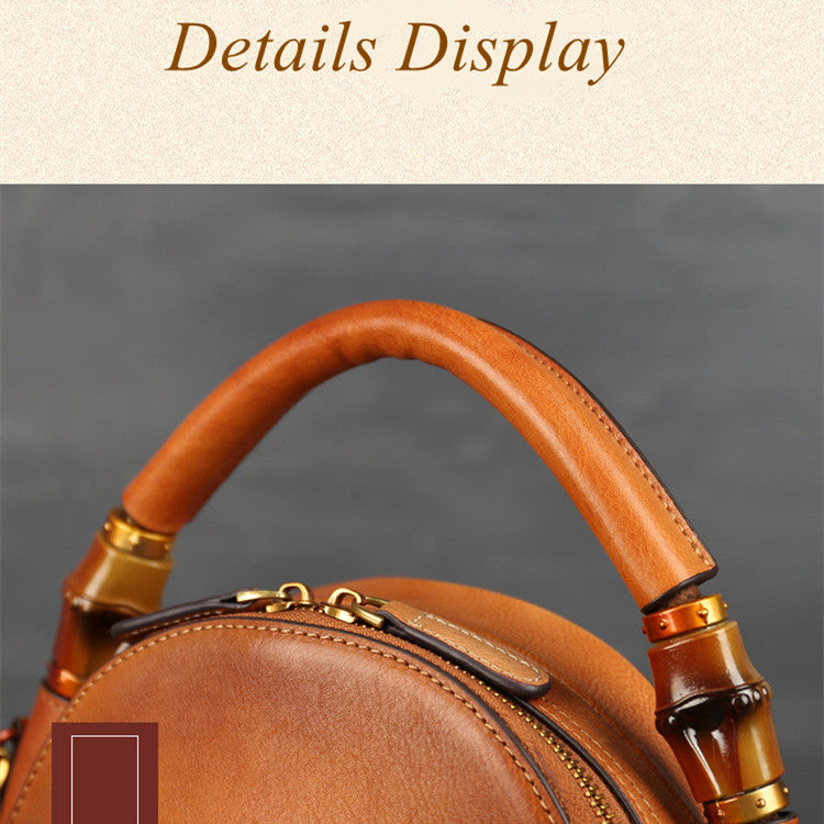Vintage Genuine Leather Women Handbag, Luxury Purse