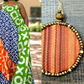 Zawadi Pan-African Maxi Dress-B + Adamas Large Beaded Mudcloth Earrings-Ife