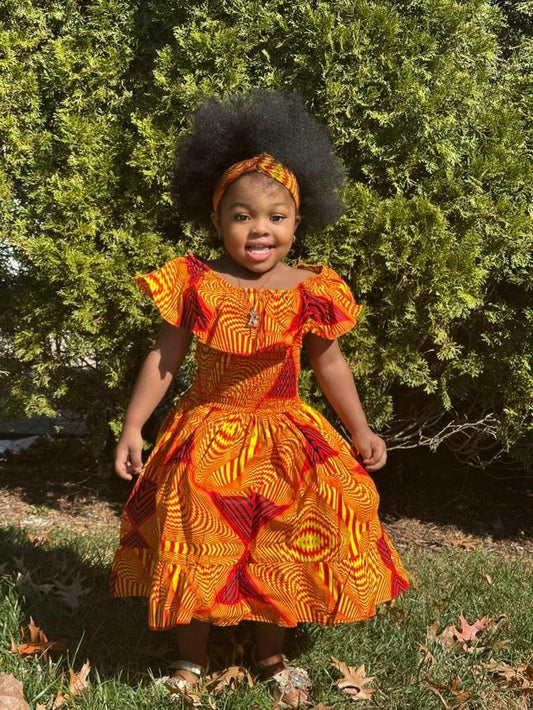 Abena's African Print Dress for Girls