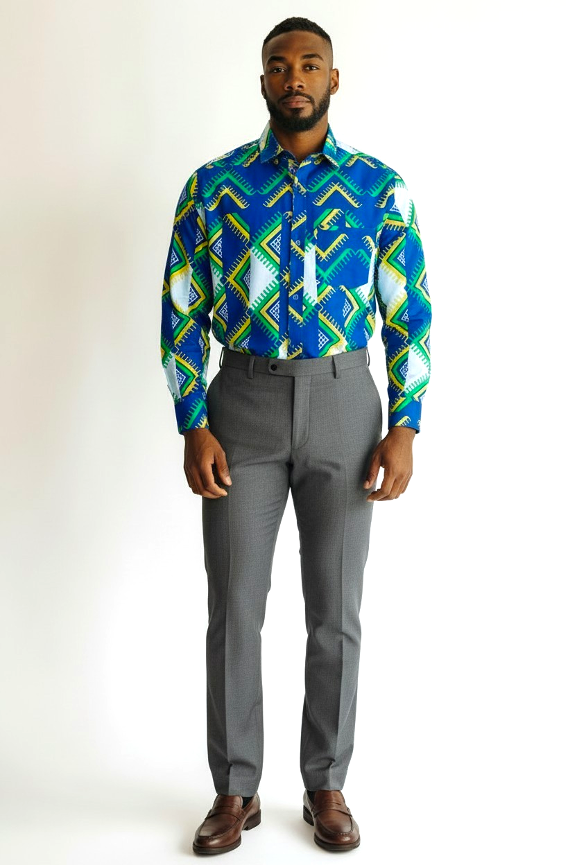 Kollie Men African Print Shirt