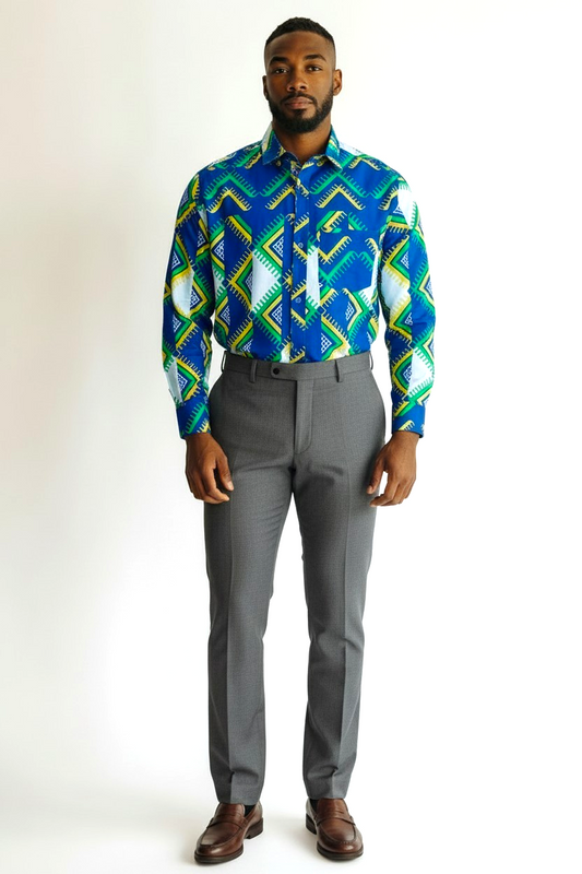 Kollie Men African Print Shirt