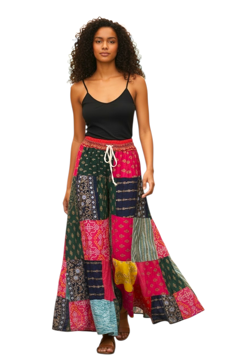 Ayọ̀lá Afro-Caribbean Patchwork Skirt