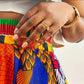 African Patchwork  Maxi Skirt with Elastic Waist Skirt and Pockets (Wax Fabric)